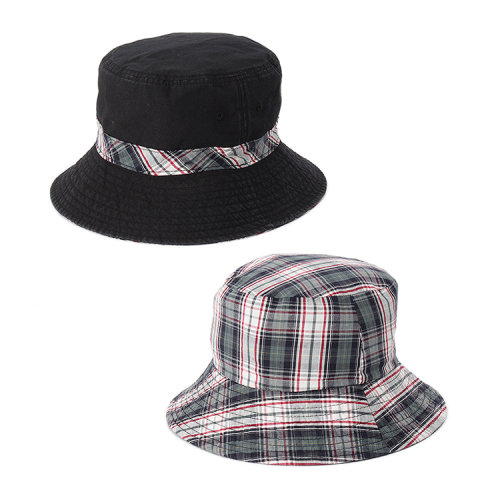 the emporium 2016ss女士双面方格纹宽檐帽56528030