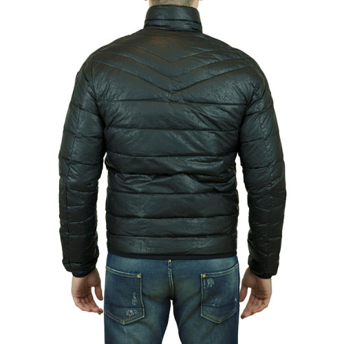 diesel/迪赛 男士拉链装饰时尚条纹锦纶羽绒服 cr