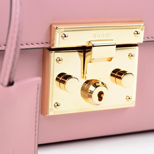 gucci/古驰 女士 时尚金属锁 牛皮 单肩包 sp