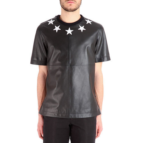 givenchy/纪梵希 男士 小羊皮 棉 五角星装饰 半袖t恤(riri) gb