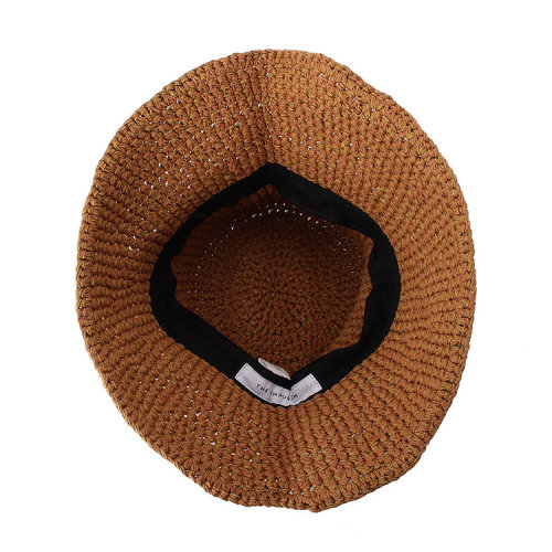 the emporium 2016ss女士绒球植物纤维编织帽56528017