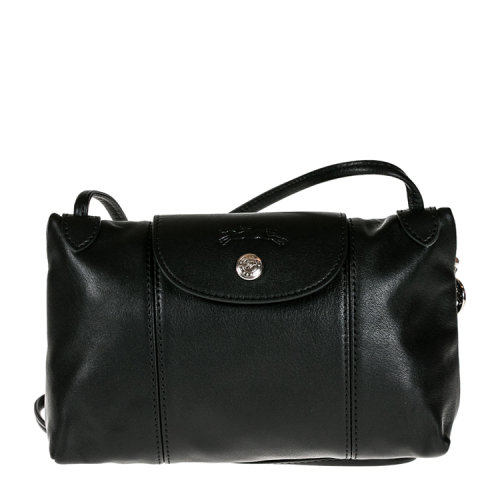 longchamp(珑骧) *黑色皮质小号斜挎包