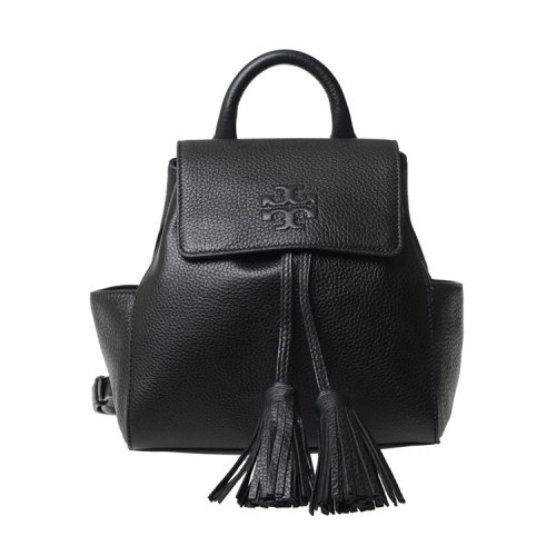 tory burch/汤丽柏琦 女士 牛皮 logo绣花 流苏吊坠装饰 双肩包 zi