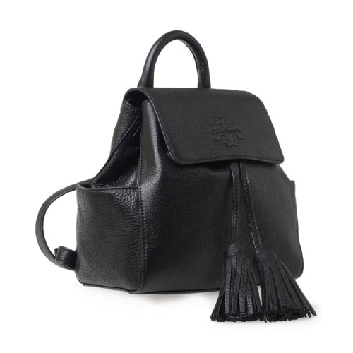 tory burch/汤丽柏琦 女士 牛皮 logo绣花 流苏吊坠装饰 双肩包 zi