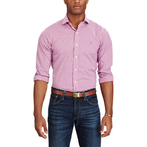 ralph lauren/拉夫劳伦 男士 格子印花 logo点缀 长袖 衬衫 121912856