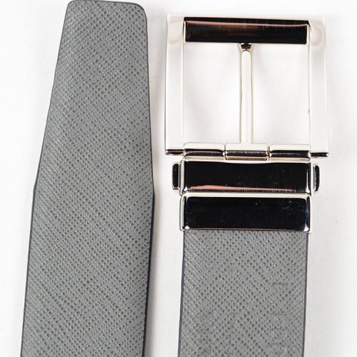 prada/普拉达 男士字母logo金属扣丰富纹理小牛皮腰带 sp