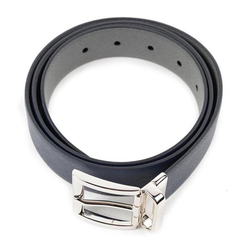 prada/普拉达 男士字母logo金属扣丰富纹理小牛皮腰带 sp