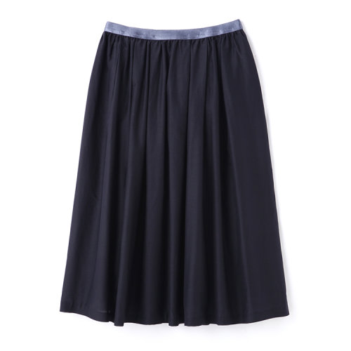 human woman 2015fw 女士棉纺褶皱中裙0775220651