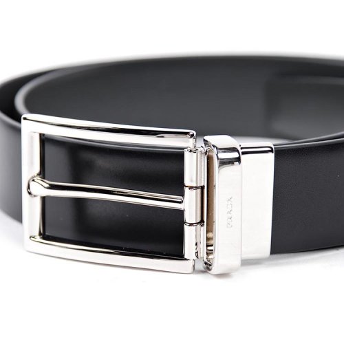 prada/普拉达 男士字母logo装饰小牛皮腰带 sp