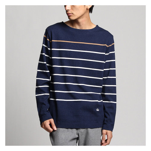 takeo kikuchi/菊池武夫 巴斯克彩色横条纹纯棉男士针织衫17039702