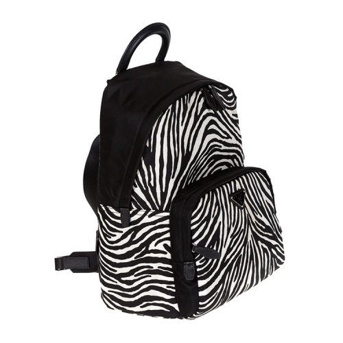 prada/普拉达 女士 真皮 斑马纹 双肩包 ni