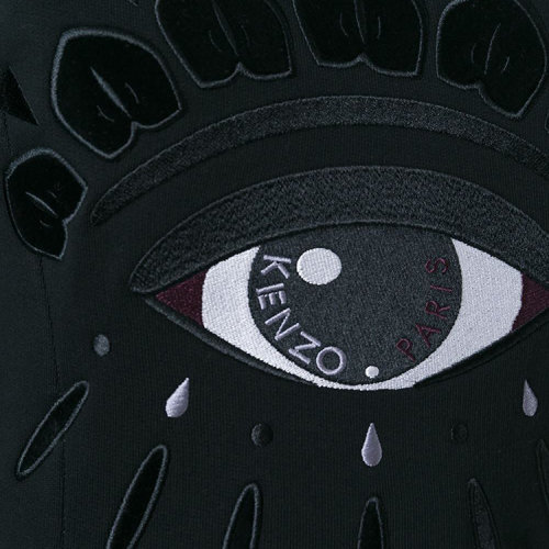 kenzo/高田贤三经典眼睛印花连衣裙of s 黑色