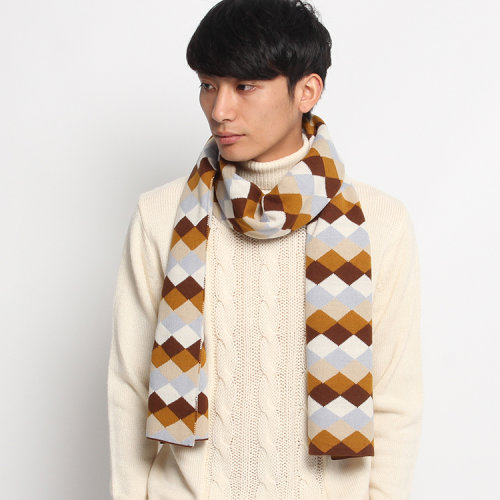 the shop tk 2015aw 男士菱形提花针织围巾61607220