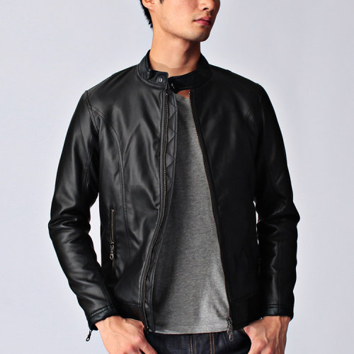 the shop tk 2015aw 男士人造革夹克皮衣61657636