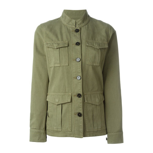 tory burch/汤丽柏琦 女士 纯棉 衣兜装饰 外套 al