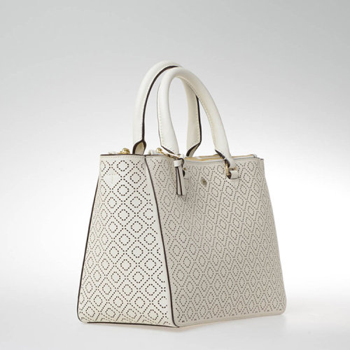 tory burch/汤丽柏琦 女士 牛皮 镂空方格 手提包 zi