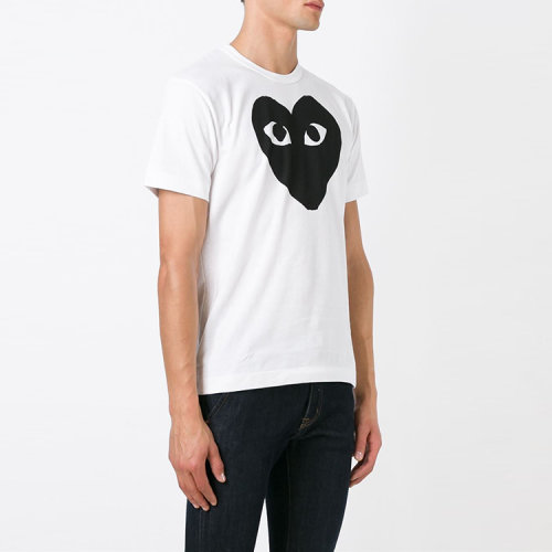 comme des garcons/川久保玲经典桃心男士t恤of s 白色