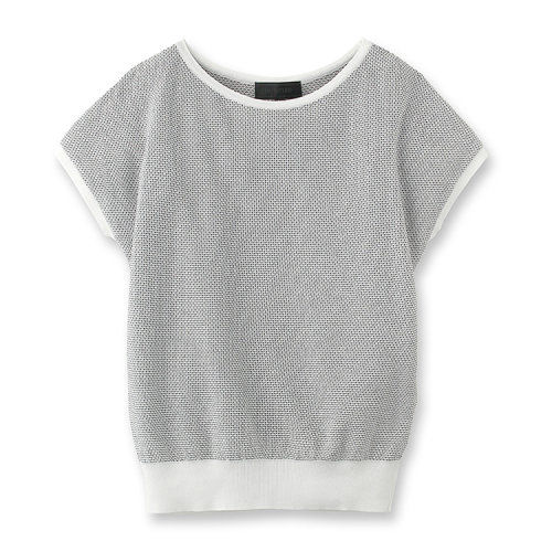 untitled 2016ss女士细条纹棉质化纤短袖针织衫15318652