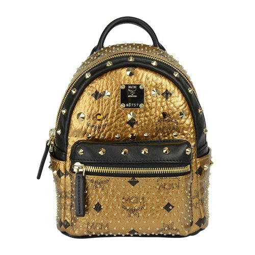 mcm/mcm 女士 pvc配皮 铆钉装饰 双肩包 br