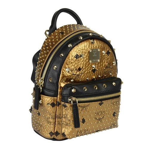 mcm/mcm 女士 pvc配皮 铆钉装饰 双肩包 br