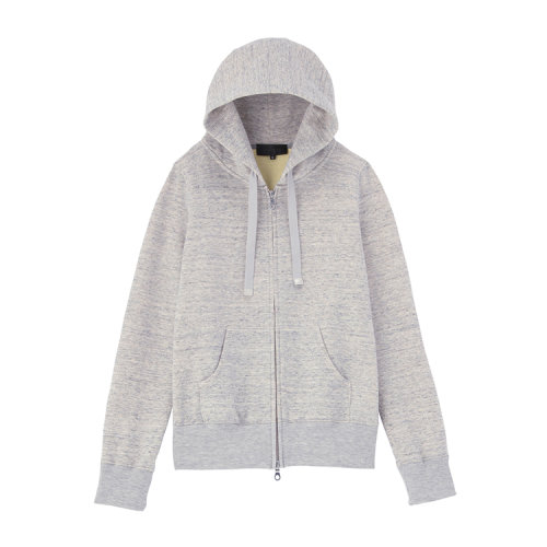 untitled女士加大码涤纶棉拉链带帽长袖卫衣15336851 48 浅灰色