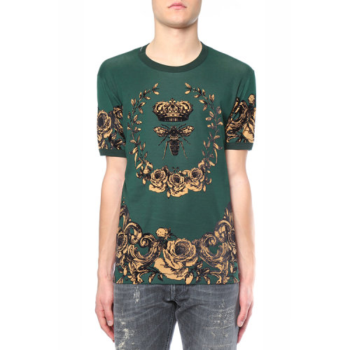 dolce&gabbana/杜嘉班纳 棉质男士t恤 46 绿色gb