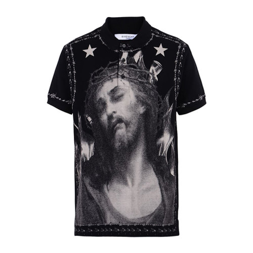 givenchy/纪梵希 男士 纯棉 耶稣印花 短袖t恤 br
