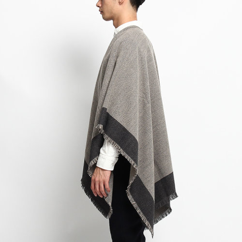 tk 2015aw 男士腈纶配色大披肩17007211