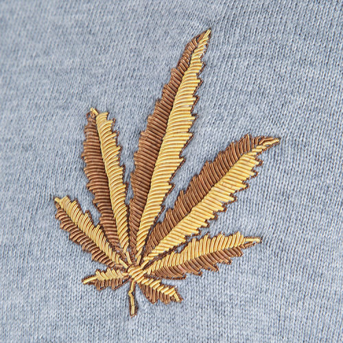 palm angels/palm angels 男士 羊毛 叶子绣花 针织衫 gb