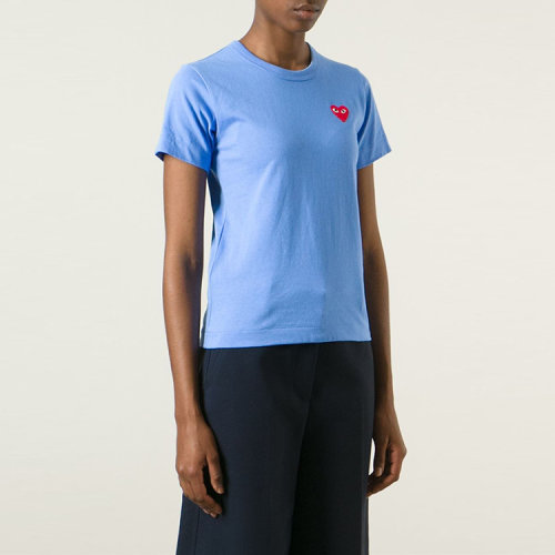 comme des garcons/川久保玲经典桃心胸章女士t恤of m 深蓝色