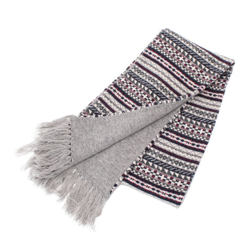 tk 2015aw 男士毛纺针织花纹围巾17007200