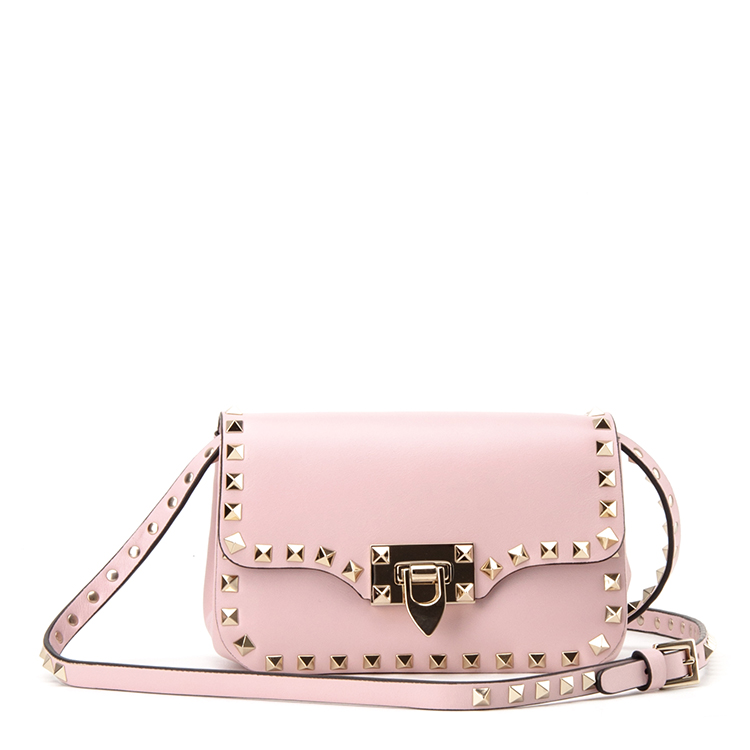 valentino/华伦天奴 铆钉真皮斜挎包du