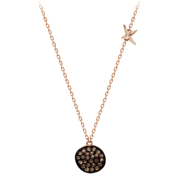 didier dubot女士14k玫瑰金镶钻项链2025524873