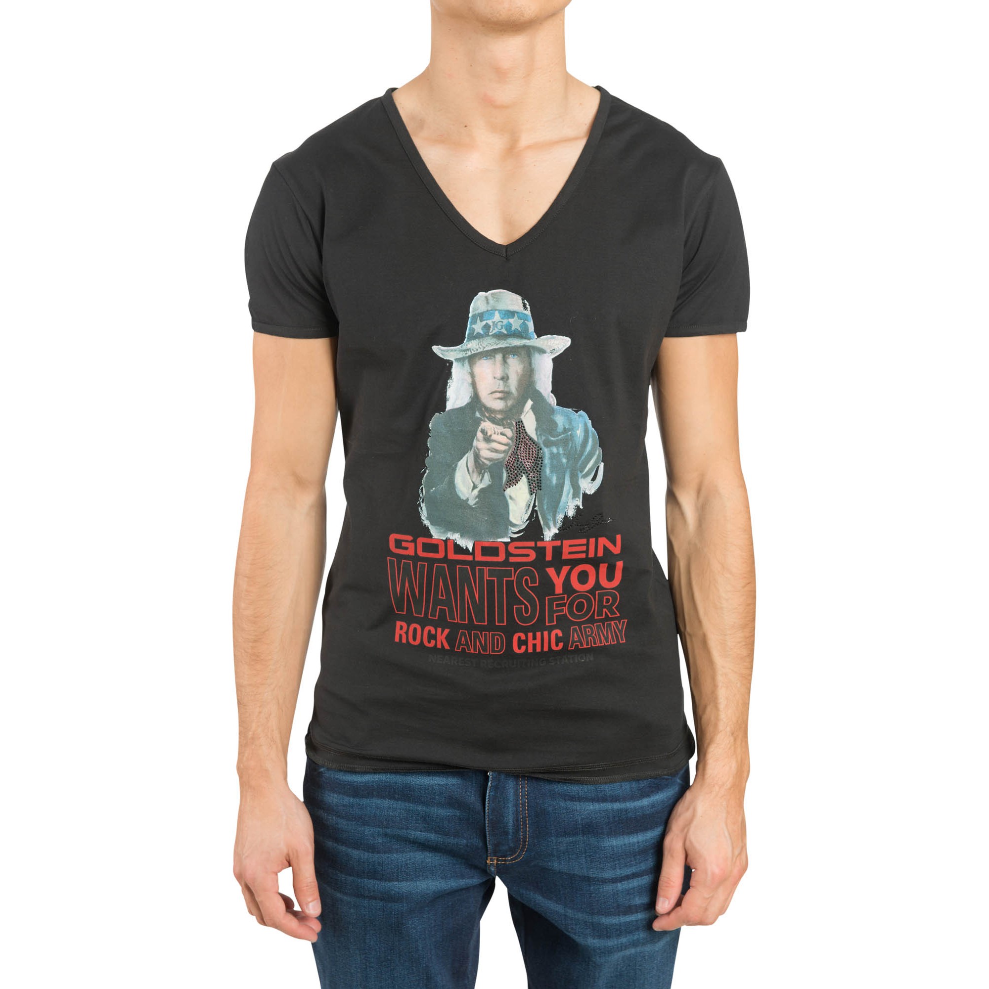 james goldstein/james goldstein纯棉黑色男士t恤1tsarmy black