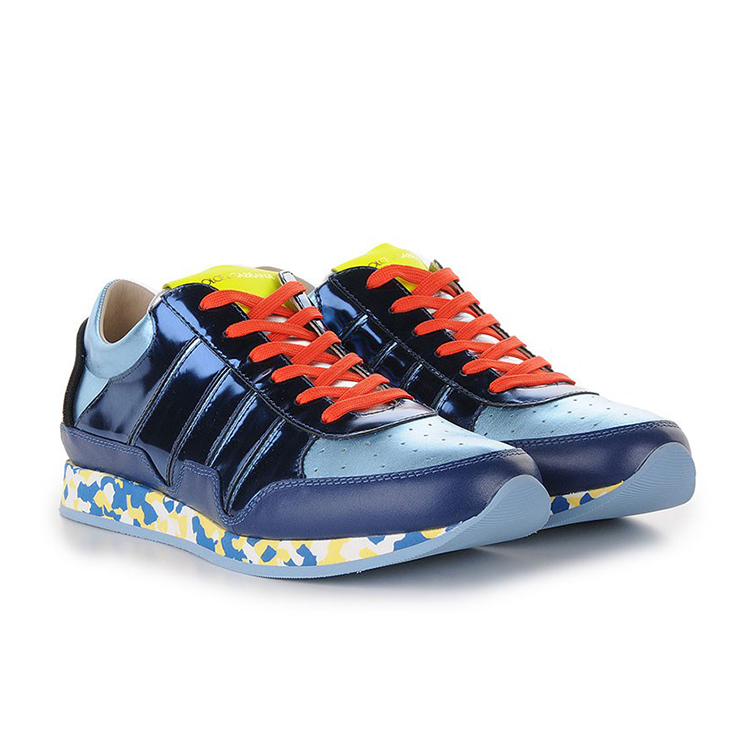 dolce&gabbana/杜嘉班纳 男士真皮镶板运动鞋al 40.5 蓝色