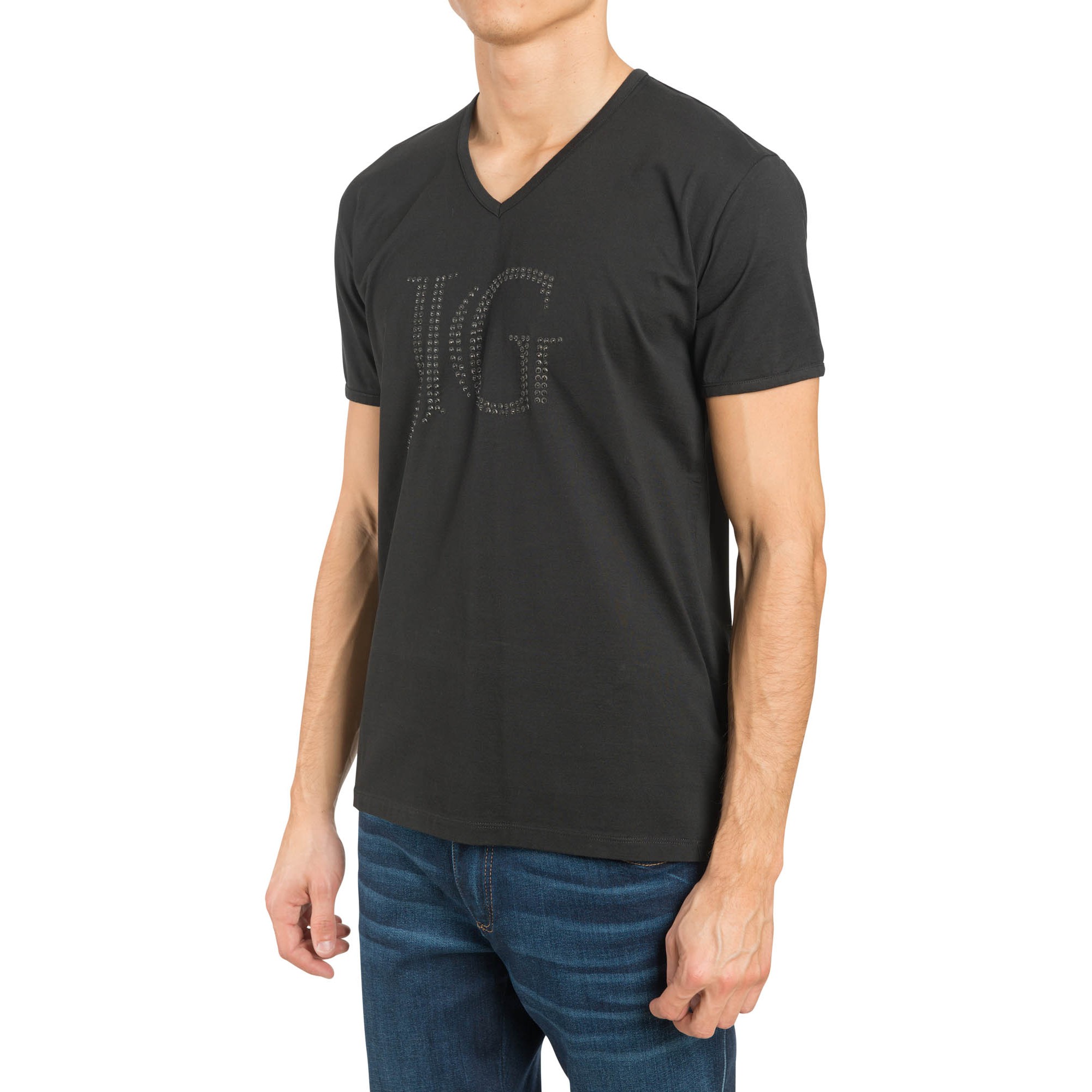 james goldstein/james goldstein纯棉黑色男士t恤1ts02jg black