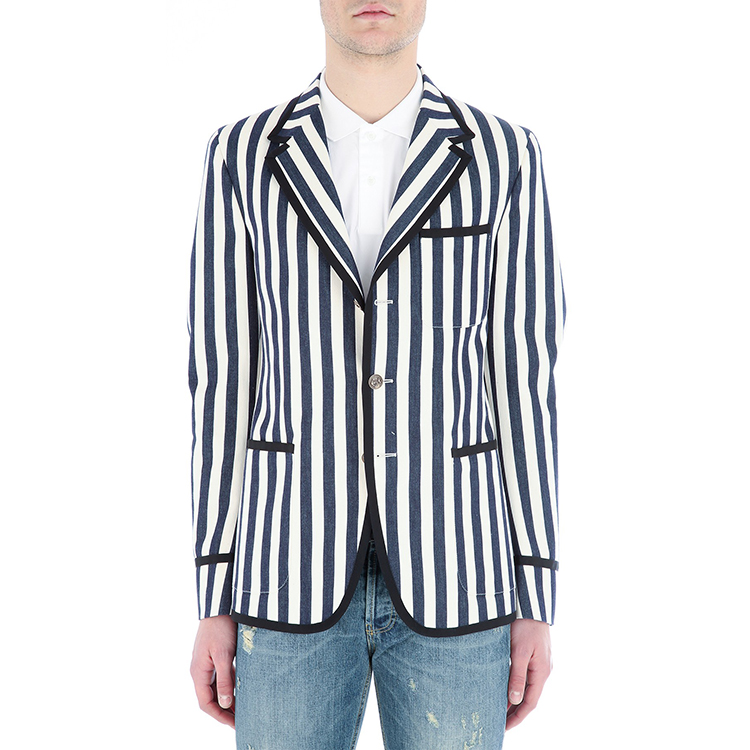 gucci/古驰 条纹休闲西装男士外套gb 52 白色