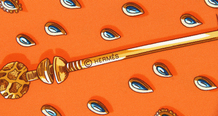 hermes(爱马仕) 橘色系列丝巾