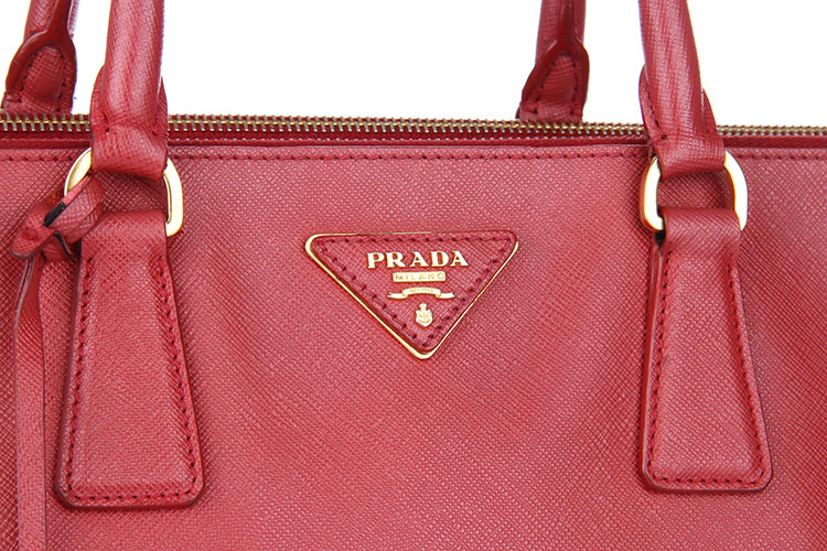 prada(普拉达) #红色皮质手提包