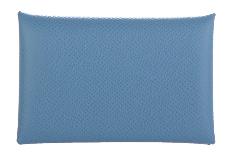 hermes爱马仕天空蓝色皮质卡包