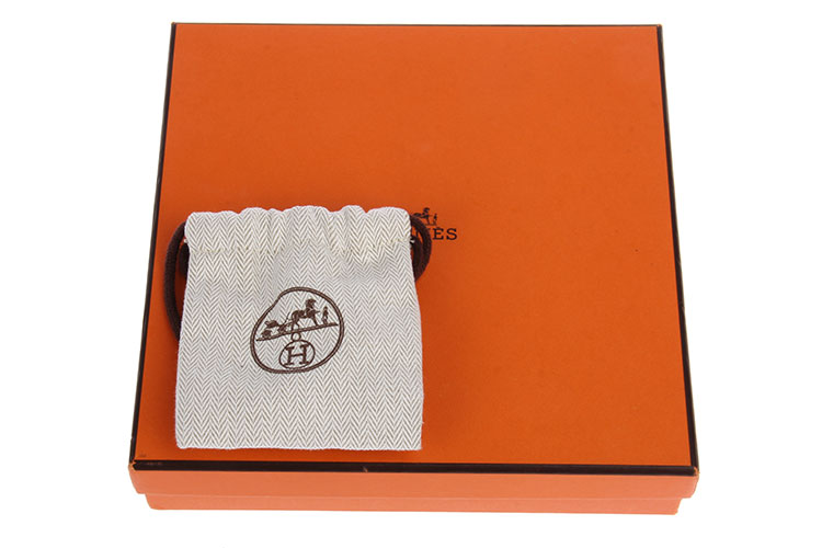 hermes(爱马仕) 两面金色方扣棕红/白两面皮质腰带80