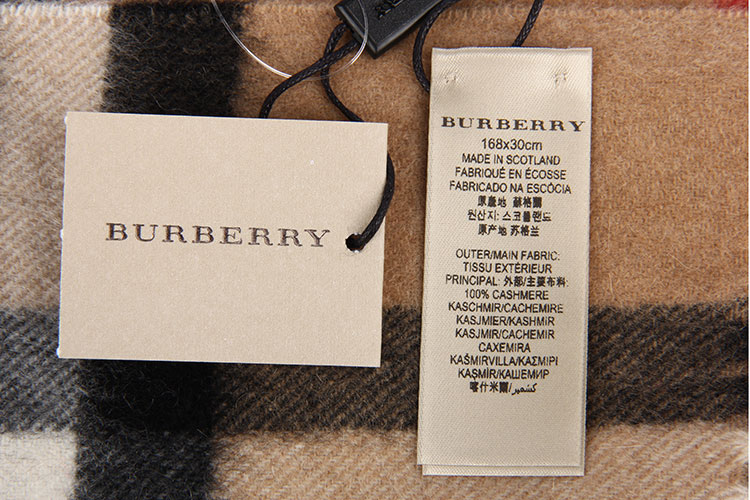 burberry(博柏利) 卡其色羊絨圍巾