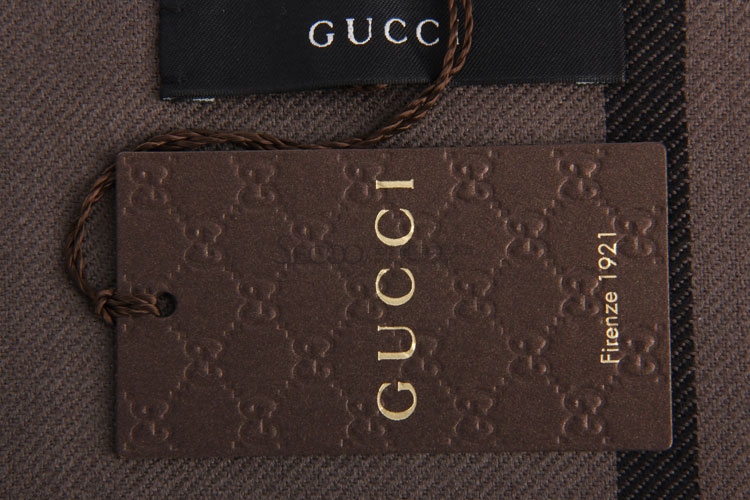 【gucci古驰 围巾】gucci(古驰) 咖啡色logo羊毛围巾【正品 价格 图片