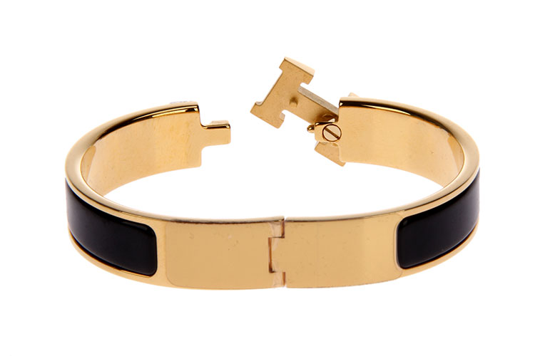 hermes爱马仕黑金黑扣手镯