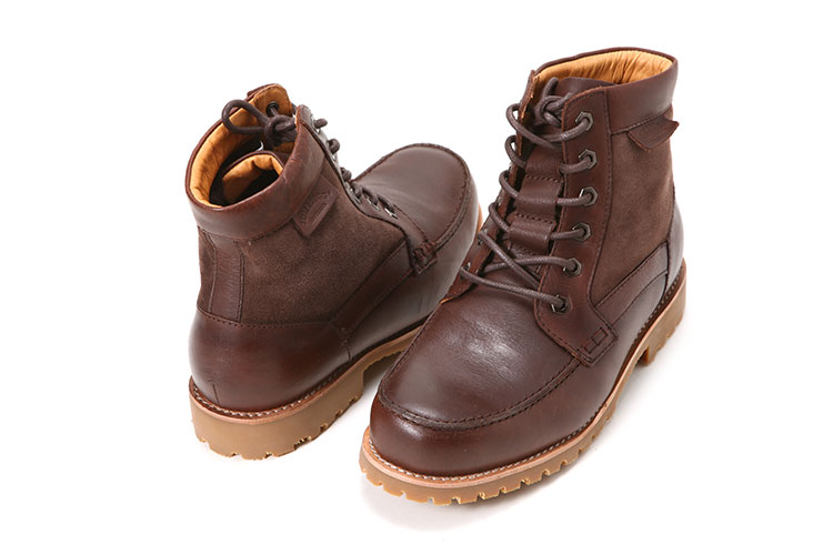 jumbougg男士巧克力色羊皮毛一体马丁靴冬季英伦复古男靴