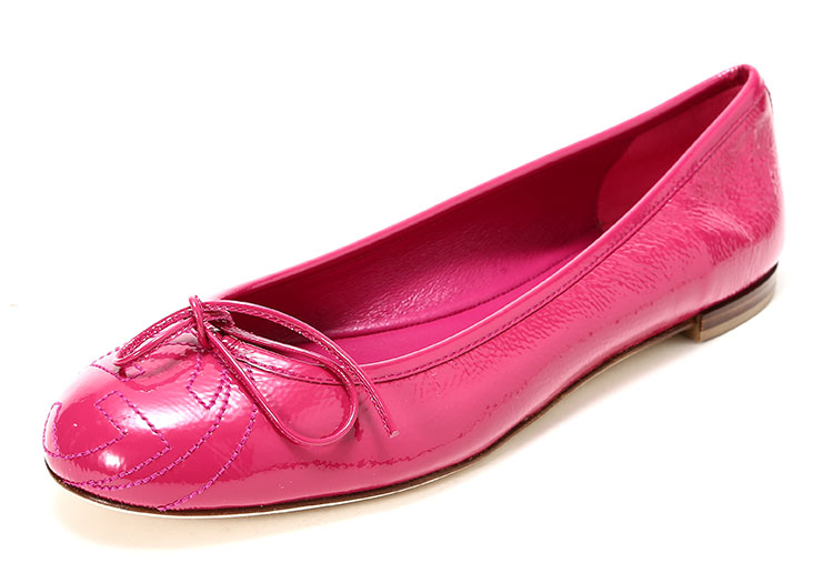 gucci(古驰) 女士粉色漆皮平底鞋 38