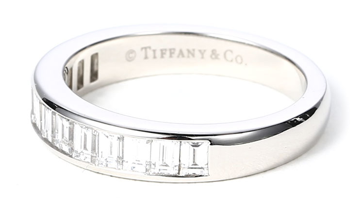 (蒂芙尼) pt950方形排钻戒55