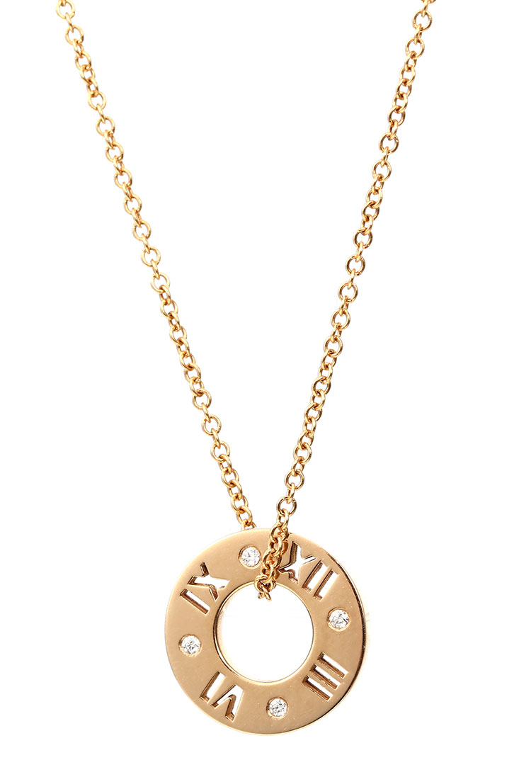 tiffany & co.(蒂芙尼) 18k玫瑰金四钻项链