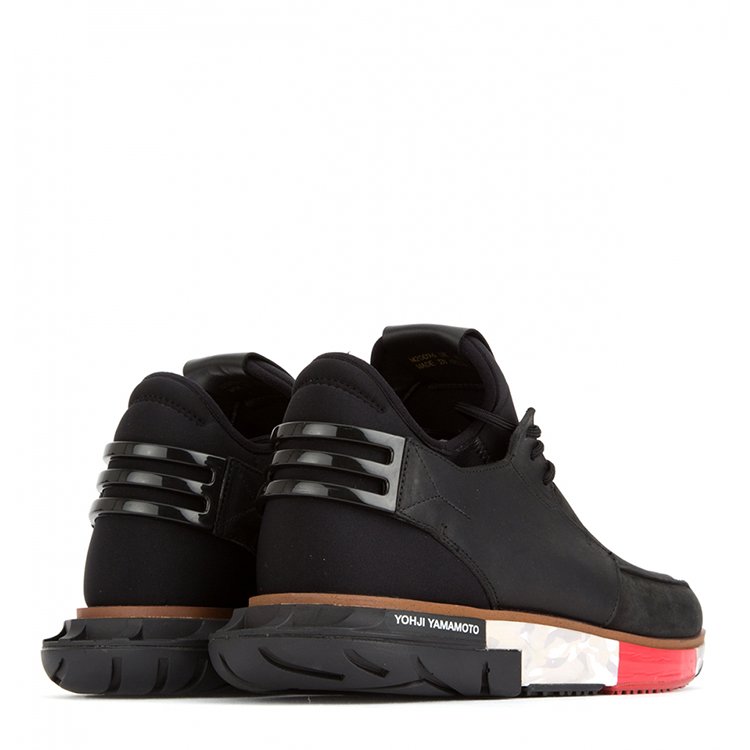y3 yamamoto黑色牛皮男士休闲鞋 m20096_blkblksca 黑色 44
