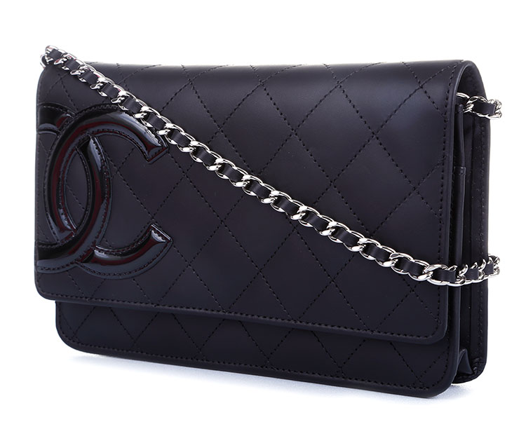 chanel(香奈儿) 黑色皮质康鹏woc斜挎包